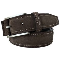 Crafted in Italy from leather suede, this belt will make a luxurious addition to your accessories collection. On-trend contrast stitching with a leather tab on the buckle. Elegant and classic, ideal for casual and formal wear. Product Specification: Material: Suede leather Width: 35mm Buckle: Silver polish Origin: Belt and buckle made in Italy   Customer satisfaction is our number one priority. With that in mind, we have gone to great lengths to ensure that the photographs on our listings offer Belt Brown, Silver Polish, Suede Belt, Great Lengths, Accessories Collection, Suspender Belt, Contrast Stitch, Belt Size, Suspenders