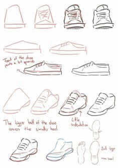 how to draw shoes step by step