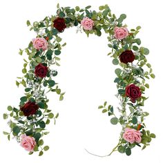 the letter o is made up of flowers and greenery