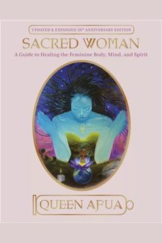 the book sacred woman by joleen afuad, with an image of a blue man