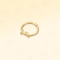 All of our jewelry is handmade per order to make sure you will have the highest quality and our goal is to give you the this value at the lowest price possible. Enhance your style with this elegant 14K Yellow Gold Hinge Hoop Earring, designed for septum or daith piercings. Featuring a sleek hinge design, this gold hoop earring offers both sophistication and practicality. Its secure clasp ensures a comfortable fit, making it perfect for everyday wear or special occasions. Whether you're accessori Heirloom Hoop Jewelry As Gift, Heirloom Hoop Jewelry For Gifts, Fine Jewelry Hinged Gift, Hinged Huggie Jewelry As A Gift, Huggie Hinged Jewelry For Gifts, 14k Gold Hinged Jewelry For Gifts, Unique Hypoallergenic Hoop Jewelry, Nature-inspired Small Hoop Jewelry As Gift, Nature-inspired Small Hoop Jewelry For Gifts