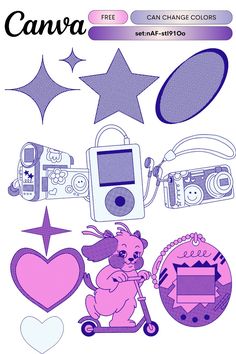 an image of a pink and purple sticker