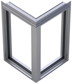 an image of a window that is in the middle of a white background with black trim