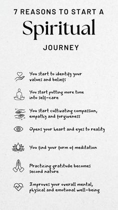 the seven steps to start a spiritual journey