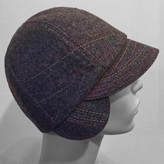 Light or Dark Grey or Black Felt fabric Cloche Hat by IDHatShop Vintage Multicolor Hats For Fall, Multicolor Cap For Fall, Fall Multicolor Cap, Multicolor Fall Cap, Multicolor Wool Hat For Fall, Multicolor Flat Cap For Fall, Adjustable Multicolor Hat With Ear Flaps, Fitted Multicolor Brimmed Hat, Multicolor Flat Cap For Outdoor