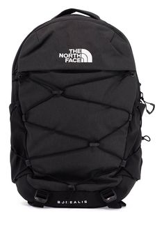 Borealis backpack by The North Face crafted from recycled ripstop nylon with contrasting embroidered lettering logo on front pocket. It features a protected laptop compartment, a storage panel, zippered pockets, two external water bottle holders, including one with quick smartphone access, and an external fleece-lined pocket. Padded back with FlexVent suspension, adjustable shoulder straps. Composition: 100% REC NY Borealis Backpack, The North Face Borealis, Embroidered Lettering, North Face Borealis, North Face Bag, Valentino Clothing, Dior Designer, Burberry Accessories, Lettering Logo