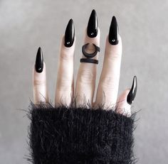 Baroquen Nails Nails Stiletto, Black Nail, Ideas Nails