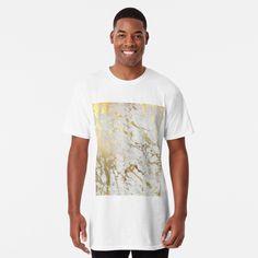 "MARMOR GOLD" T-Shirt von GluecksMantra | Redbubble Pretty Clouds, Bright Sunshine, Water Patterns, White Cherries, Long T, Style Ideas, Tshirt Colors