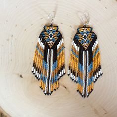 Seed Beaded Earrings Name: gathering of Nations | Etsy Earrings Name, Fringe Beaded Earrings, Western Bohemian, Beaded Chandelier Earrings, Earrings Tutorial, Beaded Earrings Tutorials, Brick Stitch Earrings, Western Earrings, Gift Ideas For Women