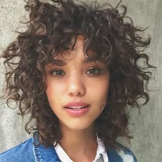 Layered Curly Hair, Curly Hair Photos, Curly Bangs, Short Curly Haircuts, Haircuts For Curly Hair, Curly Hair With Bangs, Curly Hair Cuts, Hair Photo