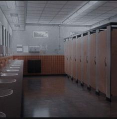 a row of sinks in a public restroom