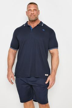 Shop D555 Big & Tall Navy Blue Tipped Pique Chest Embroidered Polo Shirt at Yours Clothing. Discover women’s plus size clothing in sizes 10-36 with fast delivery. Party Dress Sale, Slogan Shirts, Embroidered Polo Shirts, Long Tall Sally, Knit Vest, Big & Tall, Jacket Sale, Summer Tops, Plus Size Clothing