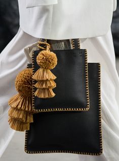 Chic Embellished Summer Bags, Luxury Festive Bags With Tassels, Luxury Bohemian Bags With Embellishments, Luxury Hand-embellished Evening Bag, Luxury Summer Shoulder Bag With Tassels, Diy Bags No Sew, Minimal Bags, Leather Bag Tutorial, Luxury Bags Collection