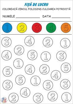 a printable color - by - number activity sheet with numbers