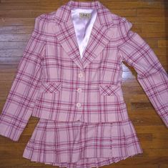 This Is Not A Set , This Is A Medium Jacket And A Petite Skirt 15" And 13" Length. Can Be Worn As A Set. Juicy Couture Skirt, Apple Kitchen, Apple Kitchen Decor, Couture Skirts, Skirt And Jacket, Vintage Juicy Couture, Juicy Couture Jacket, Coats Vintage, Couture Jackets