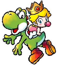 an image of mario and princess peach in the style of super mario's character