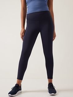 FOR: Medium to high impact workouts at the gym, studio, or outdoors FEEL: SuperSonic fabric, made with recycled material, is sleek with supportive compression FAVE: Back drop in pocket to store phone or keys New and improved design with large side st Gym Studio, Toddler Jeans, Back Drop, Girl Online, Pocket Leggings, At The Gym, Drop In, Navy Color, Petite Size