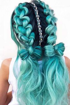 Кхем Double Braids, Cute Hair Colors, Fishtail Braid, Beautiful Hair Color, Festival Hair, Braid Hairstyles, Hair Dye Colors, Braided Ponytail