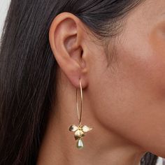 Inspired by the delicate leaves of a flower, these unique & stunning earrings are the perfect accessory to add a special touch to any outfit! 18K gold plated, brass Freshwater pearl Length: 2in Lightweight Hypoallergenic, lead & nickel free If you aren't in LOVE with your purchase, please let us know within 30 days of receiving your item, and you'll receive a stress-free refund. Gold Feminine Dangle Flower Earrings, Elegant Gold-plated Flower Charm Earrings, Elegant Leaf-shaped Brass Earrings, Elegant Brass Leaf Jewelry, Elegant Leaf-shaped Brass Jewelry, Delicate Gold Plated Earrings With Flower Charm, Gold Petal Earrings For Gift, Delicate Gold Petal Flower Earrings, Elegant Brass Earrings With Flower Charm