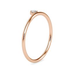 Stamped: 14K Total Ring Weight: 1.0 Grams Diamond Weight: 0.004 Carat (F-G Color, VS2-SI1 Clarity) 2.2 Millimeters Diamond Quantity: 1 SKU: [601482] Formal Rose Gold Solitaire Stackable Rings, Formal Rose Gold Stackable Ring With Diamond, 14k Rose Gold Ring, Lovely Ring, Diamond Earrings Studs, Diamond Bands, Diamond Studs, Rose Gold Ring, Gold Ring