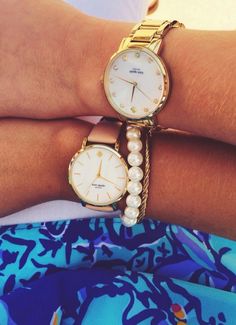 Kate Spade Watch, Arm Party, The Watch, Glitz And Glam, Beauty Accessories, Arm Candy, Jewelry Bags, Jewelry Box, Kate Spade