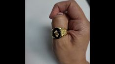 10k Yellow Gold Money Signet Ring for Him #14kyellowgold #gift #giftidea...