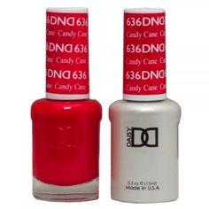 DND Daisy Gel Duo - Candy Cane #636 - Universal Nail Supplies Dnd Red Gel Polish Christmas, Dnd Red, Pedi Colors, Dnd Nails, Rosy Nails, Coffin Nails Designs Summer, Ombre Gel Nails, Gel Nails French