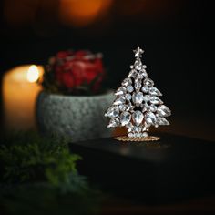 Elegant Crystal Christmas Tree Magic adds festive sparkle to your home. Perfect as a gift and a beautiful holiday decoration. Introducing the Crystal Christmas Tree Magic, designed exclusively for ETSY this year. Measuring 2.36 x 3.43 inches (6 x 8.7 cm), this elegant tree adds a touch of festive sparkle to any space. Crafted from high-quality rhinestone crystals, it makes a stunning holiday decoration and a thoughtful gift for friends. Enhance your celebrations with this unique piece and bring Age Of Enlightenment, Crystal Christmas Tree, Bohemian Crystal, Swarovski Jewelry, Lead Crystal, Clear Crystal, Crystal Rhinestone, Favorite Things Gift, Christmas Tree Decorations