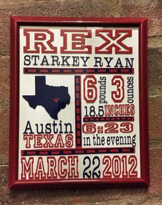 a red and white sign on the side of a brick building with texas in it