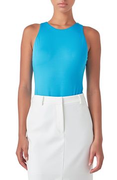 This closet-essential crewneck bodysuit is perfect for layering or wearing alone. Crewneck Sleeveless 95% nylon, 5% spandex Hand wash, dry flat Imported Women's Clothing Lulu Lemon Swiftly Tech Race Length Short Sleeve, Essential Crewneck, Closet Essentials, Ocean Blue, Blue Ocean, Layering, Women's Clothing, Lab, Hand Wash