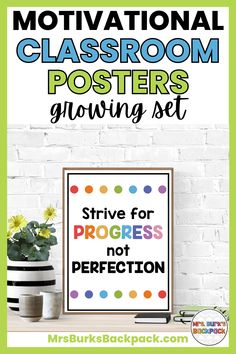 motivational classroom posters growing set Inspire Students