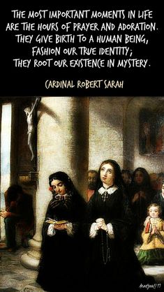 a painting with an image of two women sitting next to each other and the caption reads, the most important moments in life are the hours of prayer