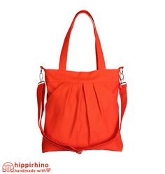 Vibrant Color Pleated Bag. Outer Pocket. Zipper Closure Bag. Long Removable Adjustable Crossbody Strap. Fully Lined. Large Travel Bag. %100 Cotton Casual Use. Don’t hesitate to contact us for customization and embroidery options. HOW TO ORDER DIFFERENT COLORS: -Visit my current fabric color list web page. Exterior and interior fabrics are listed separately www.hippirhino.com/colors -Write ... Everyday Bags For Women, Pleated Bag, Laptop Travel Bag, Large Travel Bag, Canvas Purse, Bag Essentials, Crossbody Tote Bag, Large Shoulder Bags, Orange Bag