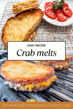 Maryland crab melt recipe Crab Melt Sandwich, Crab Melts, Crab Melt, Crab Cake Sandwich