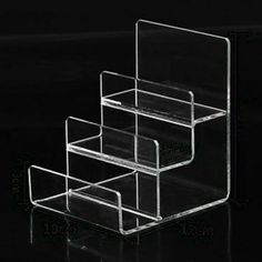 three tiered clear acrylic display case