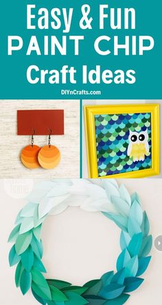 an easy and fun craft project for kids to make with paper, glue and paint chips