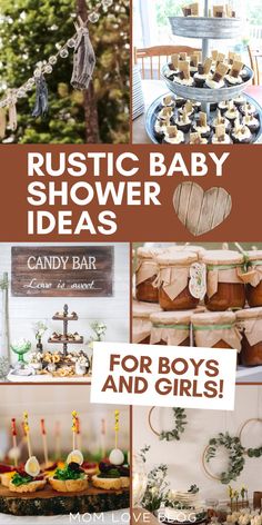 Rustic fall baby shower ideas and themes for boys and girls. Country Boy Baby Shower Ideas, Rustic Winter Baby Shower Ideas, Woodland Theme Baby Shower Ideas, Baby Shower Crafts For Guests, Woodland Baby Shower Food Ideas, Autumn Baby Shower Ideas, Rustic Baby Shower Ideas, Brown Baby Shower Ideas, Woodland Baby Shower Theme Decorations