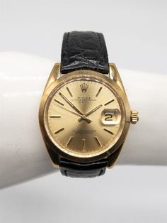 Item Description: Solid 14k yellow gold and nice DATE 34mm WATCH and so nice. Great looking piece and just serviced and runs and keeps time. WOW!!! Great looking piece and so nice. WOW!! Comes with a 1 year parts and labor warranty. This is s service Rolex would charge around $2000 for...you get it at no additional cost. WOW!!! Great looking mens watch and mesmerizing. Retail $12,000. Brand: Rolex Movement: AUTOMATIC Metal: 14k Yellow Gold Gram Weight: 51.5 Powered by SixBit's eCommerce Solution Rolex Date, Gold Watch Men, Vintage Rolex, You Get It, So Nice, Accessories Watches, Labor, Rolex, 1 Year