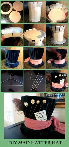 the instructions for how to make a diy mad hat hat