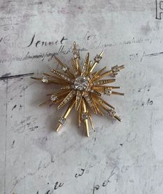 Golden Vintage Star Broche, in great condition! Very beautiful unique jewelry piece, Worldwide shipping within two weeks Elegant Star-shaped Brooch Jewelry, Elegant Star-shaped Jewelry Brooch, Elegant Star-shaped Brooch, Formal Star-shaped Brooch Jewelry, Vintage Star-shaped Wedding Jewelry, Vintage Star-shaped Brooches For Formal Occasions, Vintage Star Brooches For Formal Occasion, Elegant Star-shaped Brooch For Gift, Elegant Star-shaped Brooches For Gifts