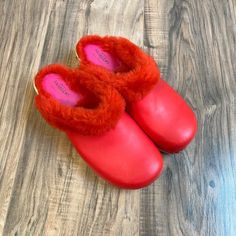 Swedish Hasbeens Anthropologie Size 38 Clogs In Excellent Condition. Price Firm. They Look And Feel Brand New. Retails For $232.00 Red Slip-on Mules With Leather Footbed, Leather Clogs With Red Sole And Round Toe, Leather Slip-on Clogs With Red Sole, Red Slip-on Mules With Rubber Sole, Red Clogs With Leather Footbed And Round Toe, Red Closed Toe Mules With Leather Sole, Red Leather Clogs With Leather Footbed, Red Clogs With Removable Insole And Round Toe, Casual Red Clogs With Leather Footbed