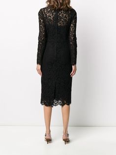 Dolce & Gabbana Floral Lace Long-Sleeve Dress Ss20 | Farfetch.com Elegant Formal Dress With Scalloped Edges, Formal Long Sleeve Lace Dress With Scalloped Lace, Elegant Evening Dresses With Scalloped Edges, Fitted Long Sleeve Dress With Scalloped Edges, Long Sleeve Midi Dress With Lace Collar, Evening Lace Dress With Long Sleeves And Lace Collar, Long Sleeve Lace Dress With Lace Collar For Evening, Elegant Evening Lace Dress With Scalloped Edges, Elegant Lace Dress With Scalloped Edges For Evening