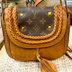 Brand New Re-Purposed Lv Louis Vuitton Western Purse, Western Purses, Crossbody Bags, Bag Lady, Louis Vuitton, Purse, Brand New, Handbags, Women Shopping