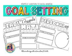 the goal setting worksheet for students to practice their writing skills and reading alouds