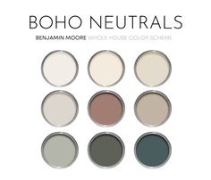 Boho Neutrals Benjamin Moore Paint Palette, Interior Paint Colors for Home, Earth Tone Colors, Earthy Neutrals, Maritime White - Etsy Bohemian Paint Colors Bedroom, Interior Paint Inspiration, Salon Update, Pretty Pallets, Conversation Room, Neutral Living Room Paint, Boho Paint Colors, Neutral Interior Paint Colors, Earth Tones Paint