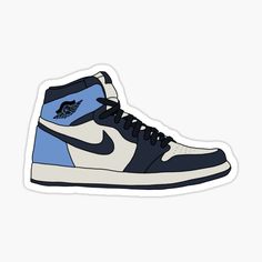 Jordan 1 Obsidian, Preppy Stickers, Cute Laptop Stickers, Tumblr Stickers, Sneaker Art, Nike Wallpaper, Retro Sneakers, Trendy Sneakers, Cool Stickers