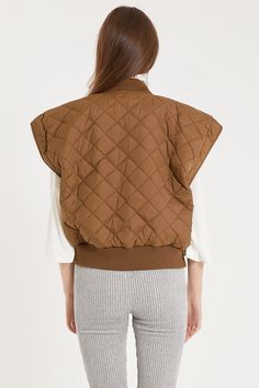 Shop Tanner Diamond Quilted Crop Vest at storets. Discover more Jackets & Coats bloggers approved as seen on Instagram Quilted Puffer Vest, Cropped Vest, Diamond Quilt, Puffer Vest, Green And Brown, Black And Brown, Turtle Neck, Jackets & Coats, Summer Outfits