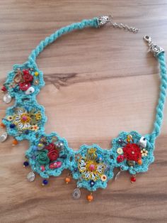 Handmade Vintage Pendant Beaded Necklaces, Handmade Vintage Pendant Beaded Necklace, Bohemian Crochet Necklaces For Festivals, Bohemian Crochet Necklace For Festivals, Bohemian Turquoise Crochet Jewelry, Bohemian Crochet Beach Jewelry, Bohemian Crochet Jewelry For The Beach, Bohemian Crochet Jewelry For Beach, Multicolor Crochet Bohemian Jewelry