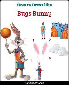 the instructions for how to dress like bugs bunny