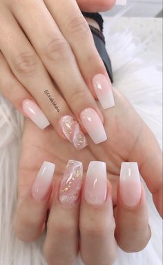 French Nails With Marble Design, Ombre With Marble Nails, Wedding Nails Marble, Grad Nails Pink, French Tip And Marble Nails, Ombre And Marble Nails, Dip Power Short Nails, Pink Nude Nails Design, Maternity Nail Ideas